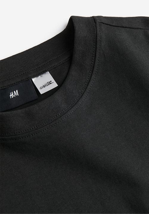 H&M - Oversized fit t-shirt - black/gorillaz 
