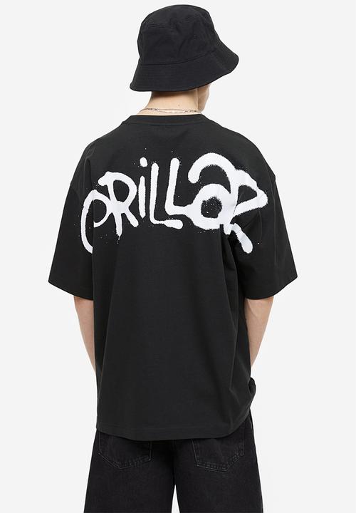 H&M - Oversized fit t-shirt - black/gorillaz 