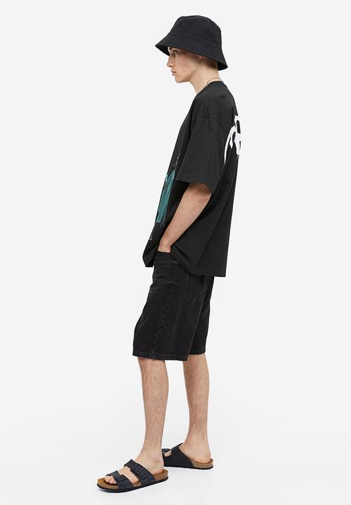 H&M - Oversized fit t-shirt - black/gorillaz 