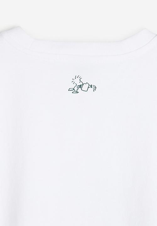 H&M - Oversized fit t-shirt - white/snoopy 