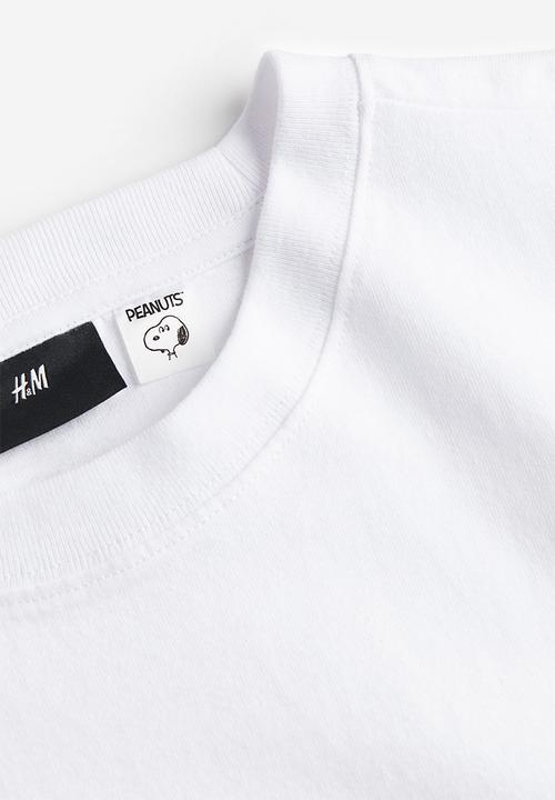 H&M - Oversized fit t-shirt - white/snoopy 