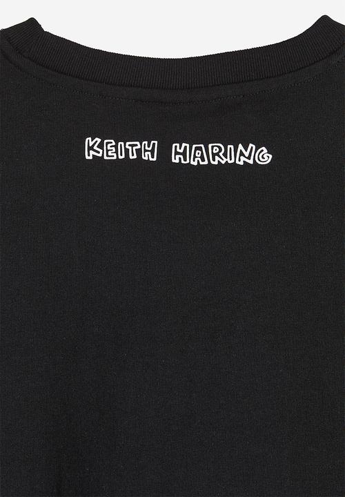 H&M - Relaxed fit printed t-shirt - black/keith haring 
