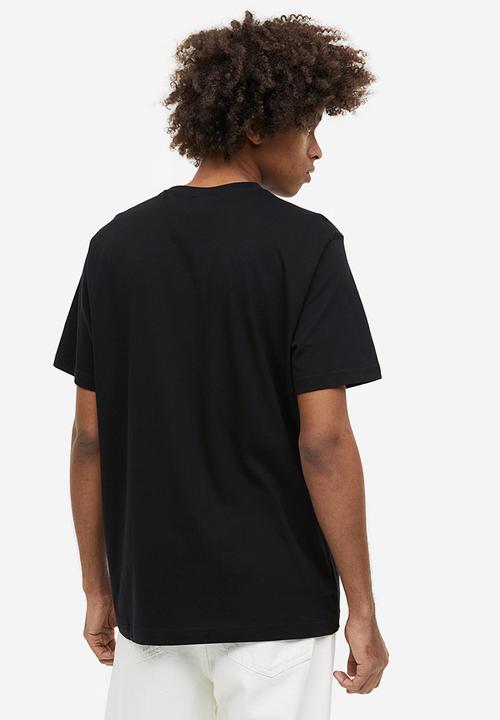 H&M - Regular fit t-shirt - black/nirvana 