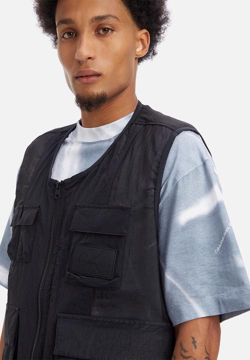 Calvin Klein - Mesh ripstop utility vest - ck black