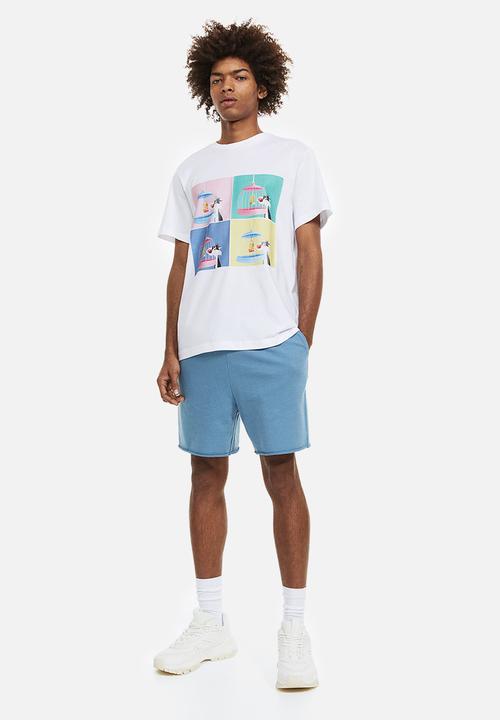 H&M - Regular fit t-shirt - white/looney tunes
