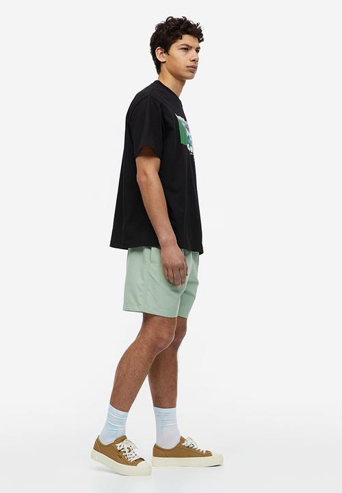 H&M - Relaxed fit printed t-shirt - black/connect 