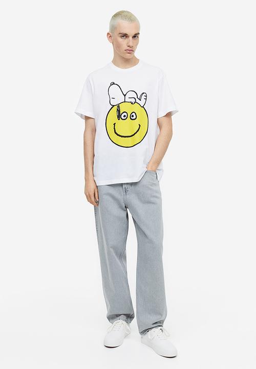 H&M - Regular fit t-shirt - white/snoopy 