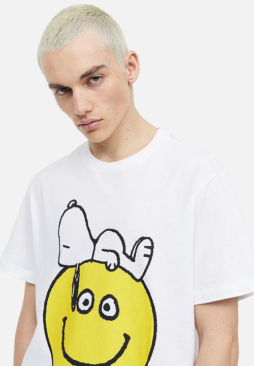 H&M - Regular fit t-shirt - white/snoopy 