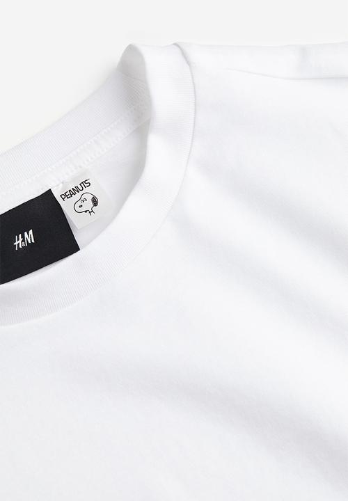 H&M - Regular fit t-shirt - white/snoopy 