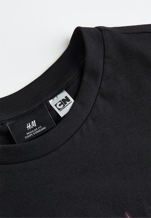 H&M - Regular fit t-shirt - black/rick and morty 