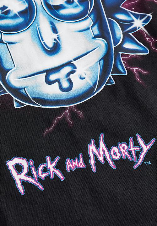 H&M - Regular fit t-shirt - black/rick and morty 