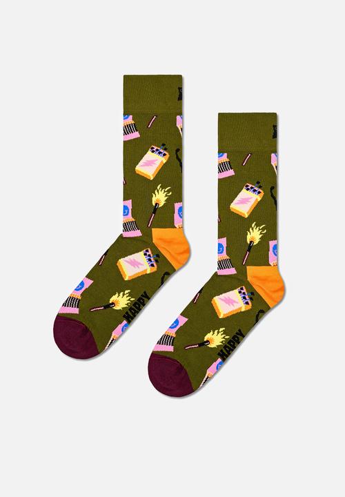 Happy Socks - 3-pack happy camper socks gift set - dark green