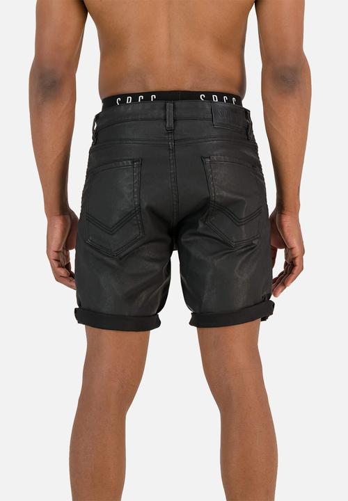 S.P.C.C - Black mamba denim short  - black