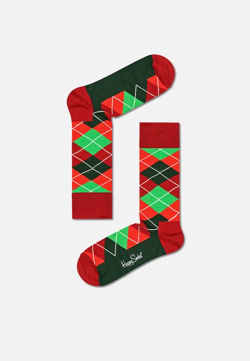 Happy Socks - 3-pack holiday classics gift set - red/green