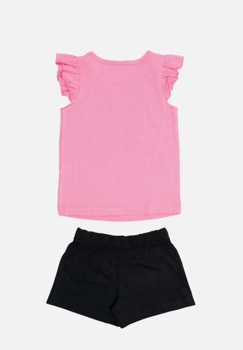 Character Group - Barbie short sleeve pj set - pink