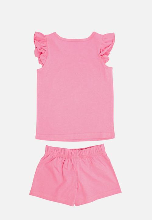 Character Group - Snoopy short sleeve  pj set - pink