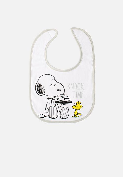 Character Group - Snoopy jersey bib - white