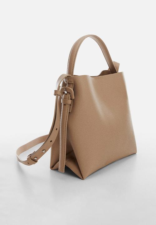 MANGO - Bag luciam - tan