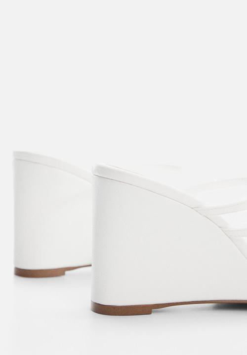 MANGO - Annie wedge sandal - white