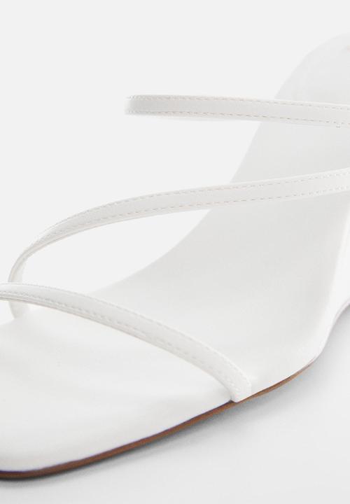 MANGO - Annie wedge sandal - white