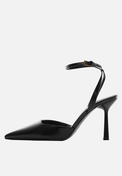 MANGO - Cromo ankle strap court - black