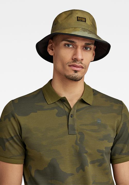 G-STAR - Dunda slim ao polo Premium stretch pk ao o - dark olive line camo