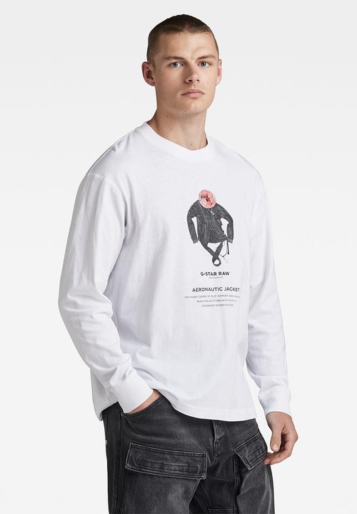 G-STAR - Archive boxy r t long sleeve dry jersey o - white aeronautic jacket