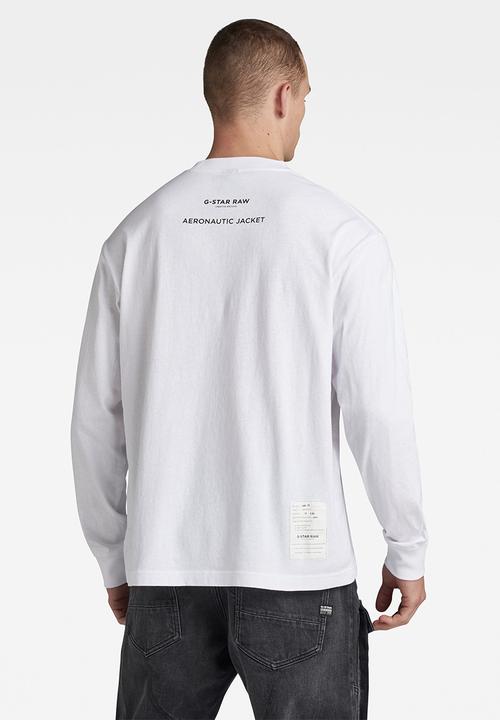 G-STAR - Archive boxy r t long sleeve dry jersey o - white aeronautic jacket