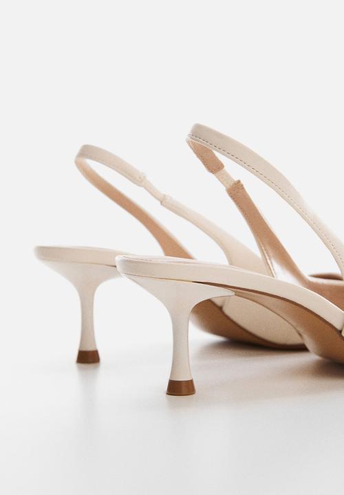 MANGO - Banda midheel slingback court - light beige