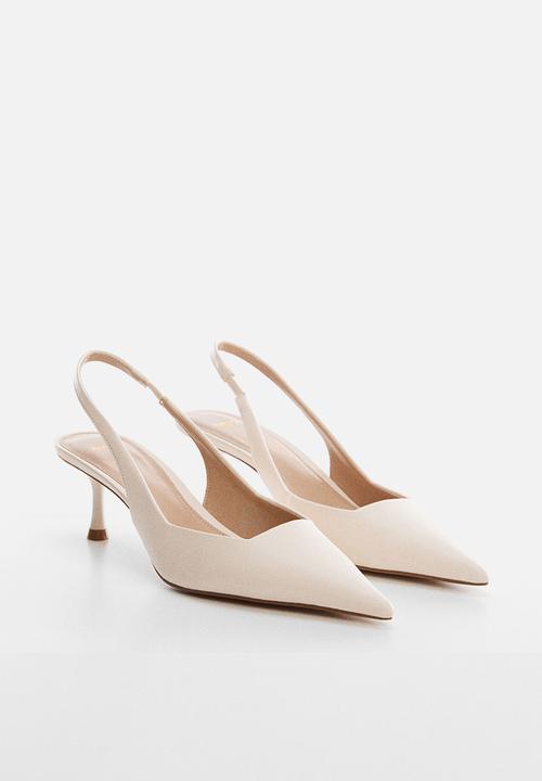 MANGO - Banda midheel slingback court - light beige