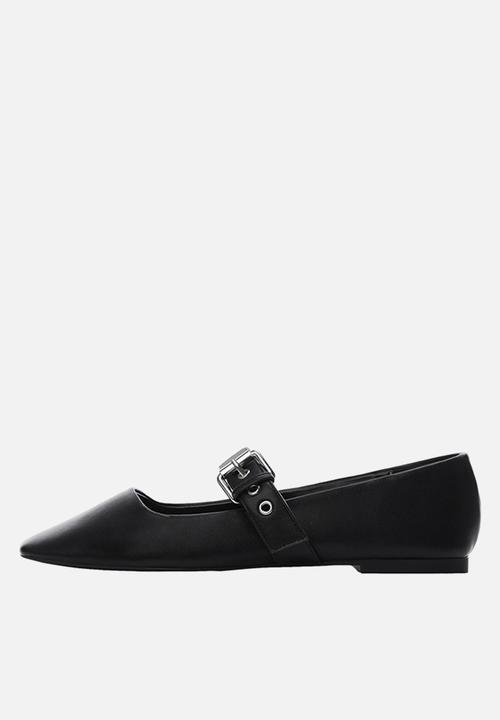 MANGO - Pellie buckle detail pump - black