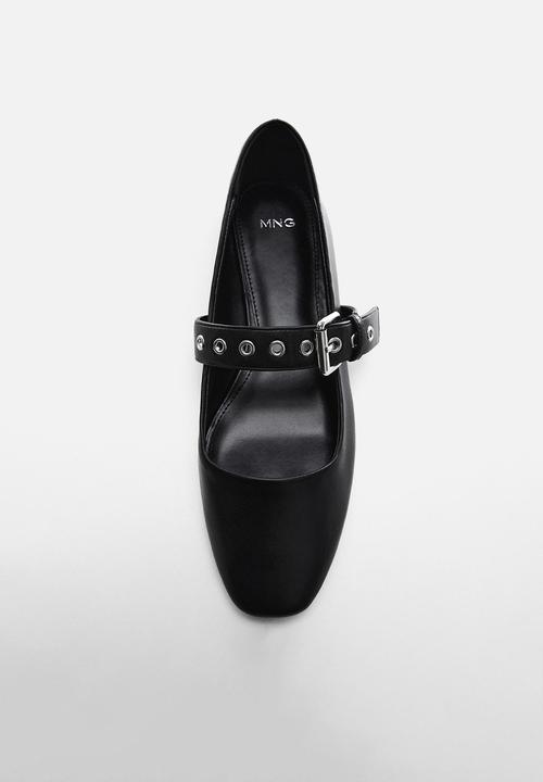 MANGO - Pellie buckle detail pump - black
