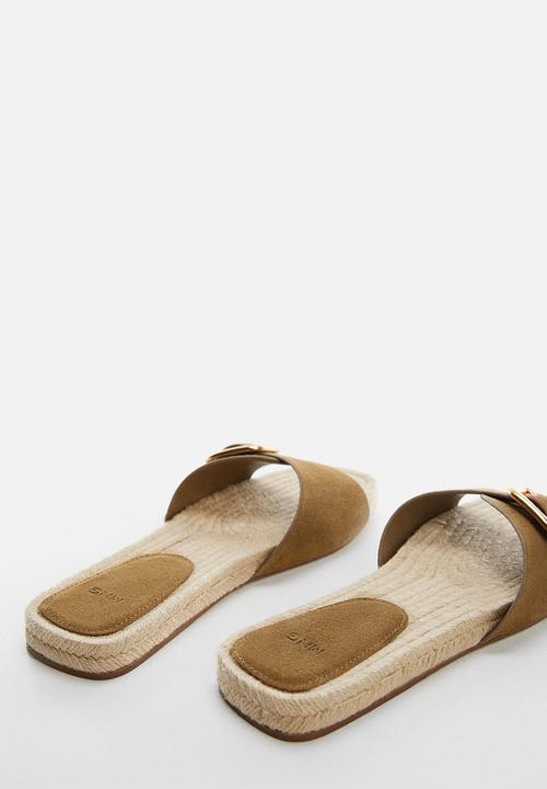 MANGO - Nani buckle sandal - beige/khaki