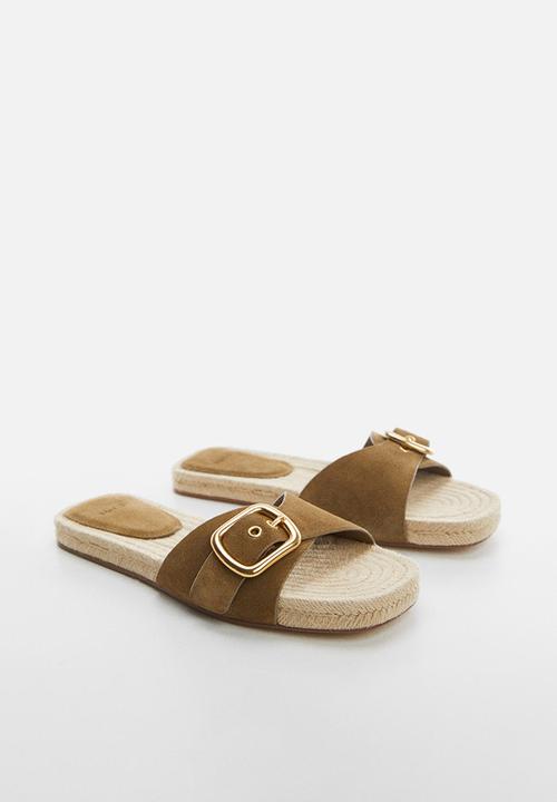 MANGO - Nani buckle sandal - beige/khaki