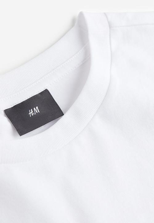 H&M - Relaxed fit printed T-shirt - white/beach 