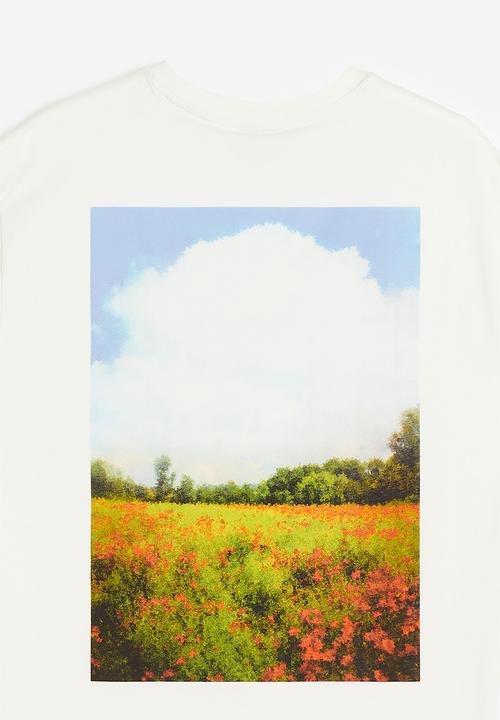 H&M - Relaxed fit printed T-shirt - white/landscape