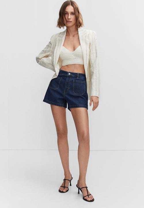 MANGO - Shorts clea - denim blue