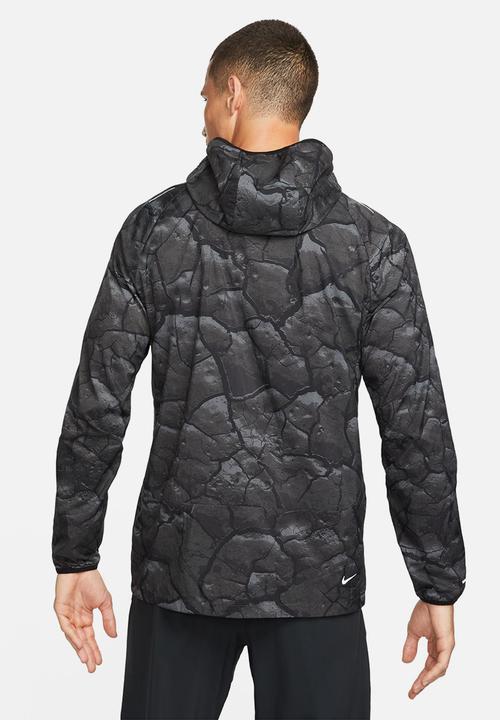 Nike -  Aireez lightweight trail running jacket AOP - medium ash/black/white