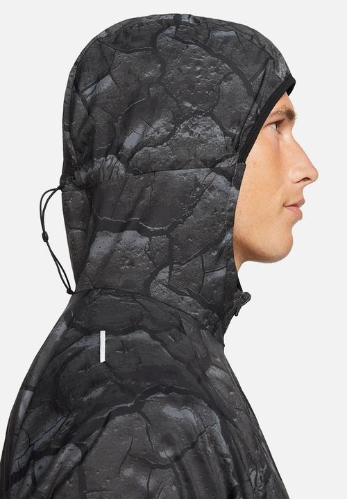 Nike -  Aireez lightweight trail running jacket AOP - medium ash/black/white