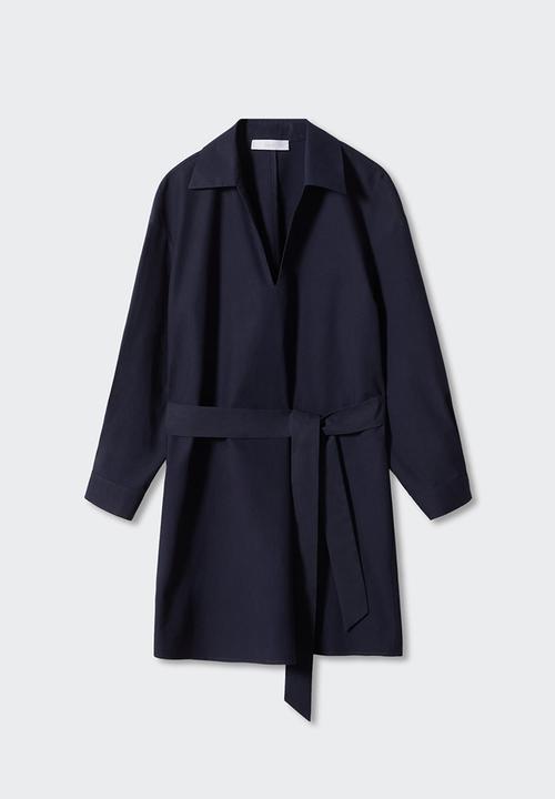 MANGO - Dress pop-h - navy