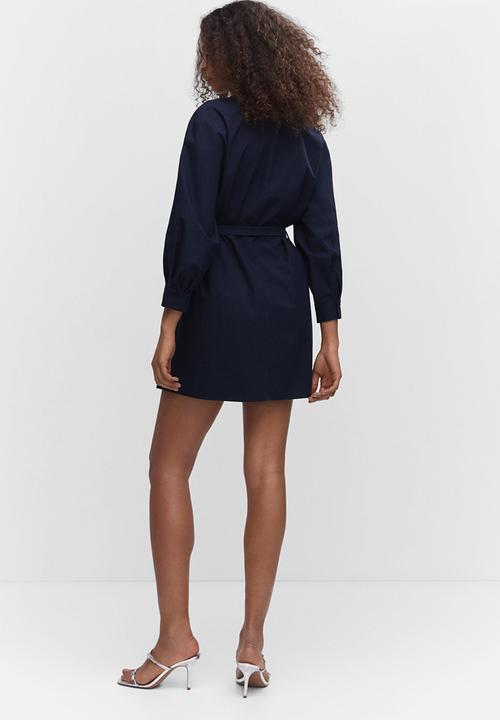 MANGO - Dress pop-h - navy