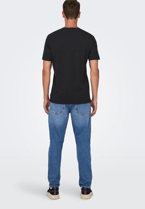 Only & Sons - Onsdavid bowie reg short sleeve tee - black 