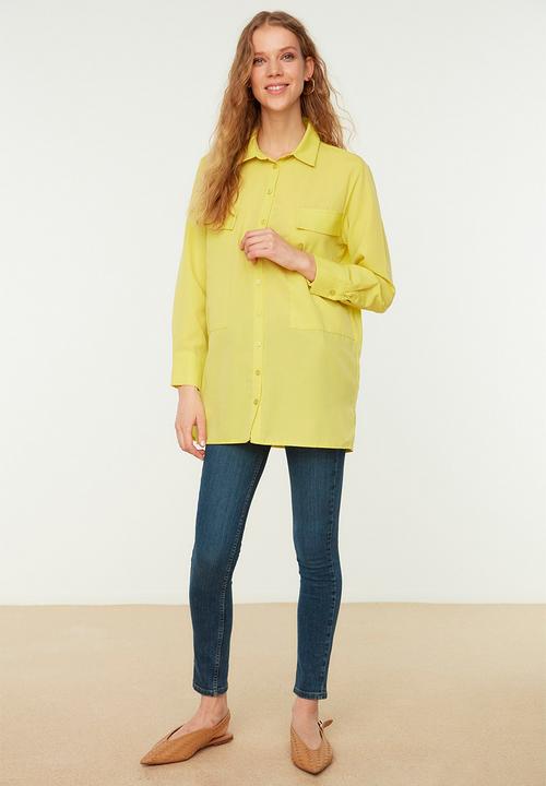 Trendyol - Modest regular shirt - yellow