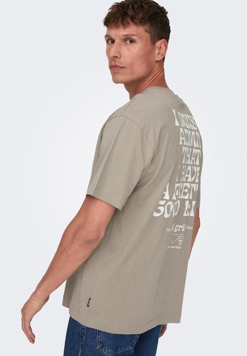 Only & Sons - Onspeanuts rlx short sleeve tee - vintage khaki 
