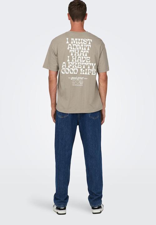 Only & Sons - Onspeanuts rlx short sleeve tee - vintage khaki 