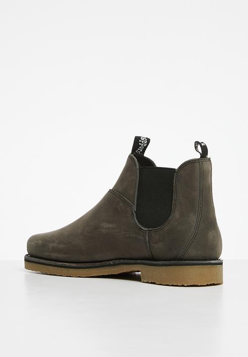 Grasshoppers - Logan leather chelsea boot - Grey
