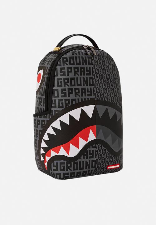 Sprayground - Split infinity check in grey dlxsv backpack - black