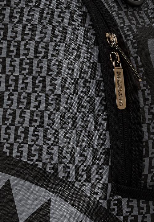 Sprayground - Split infinity check in grey dlxsv backpack - black