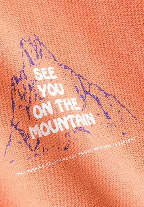 H&M - Relaxed fit printed T-shirt - orange/mountain