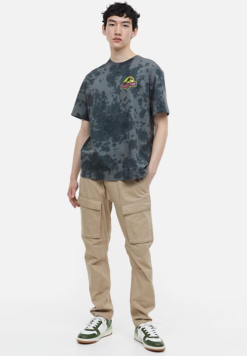 H&M - Relaxed fit printed T-shirt - dark grey/jurassic world